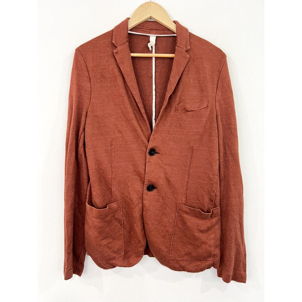 Men's Casual Two-Button Blazer Jacket - Rust